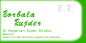 borbala rujder business card